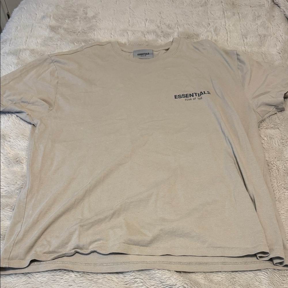 Essentials Short Sleeve Tee in Light Beige